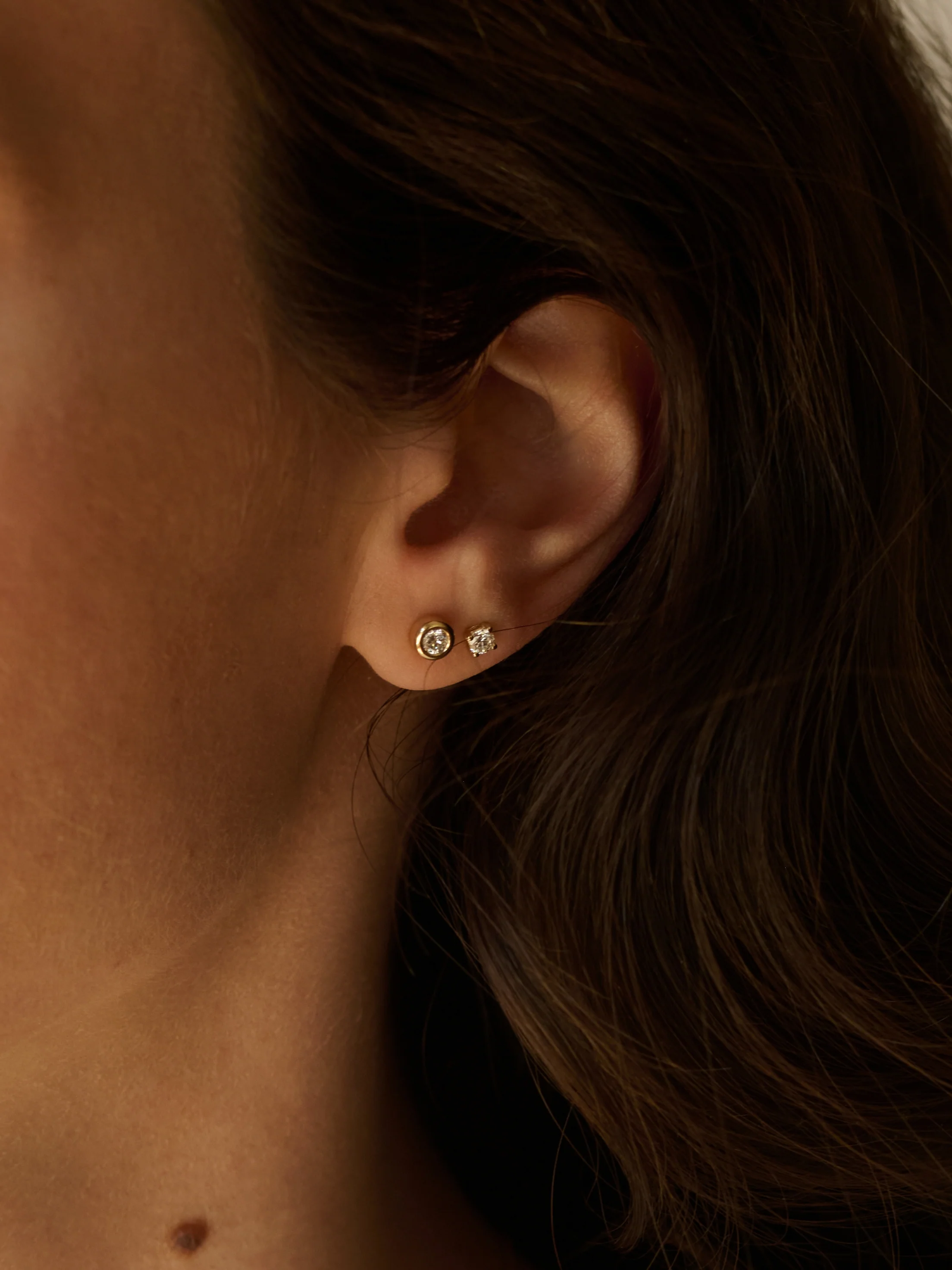 Bezel Diamond Studs Soleil | 0,20ct. - Image 2