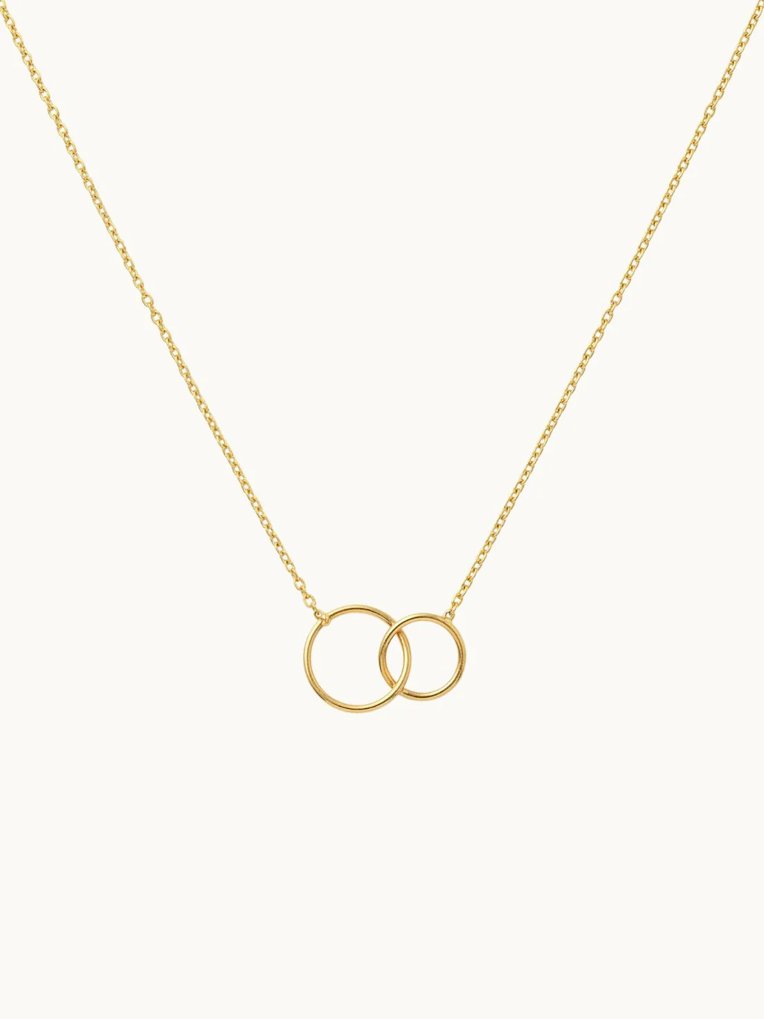 Double-Ring Halskette | 14k Echtgold