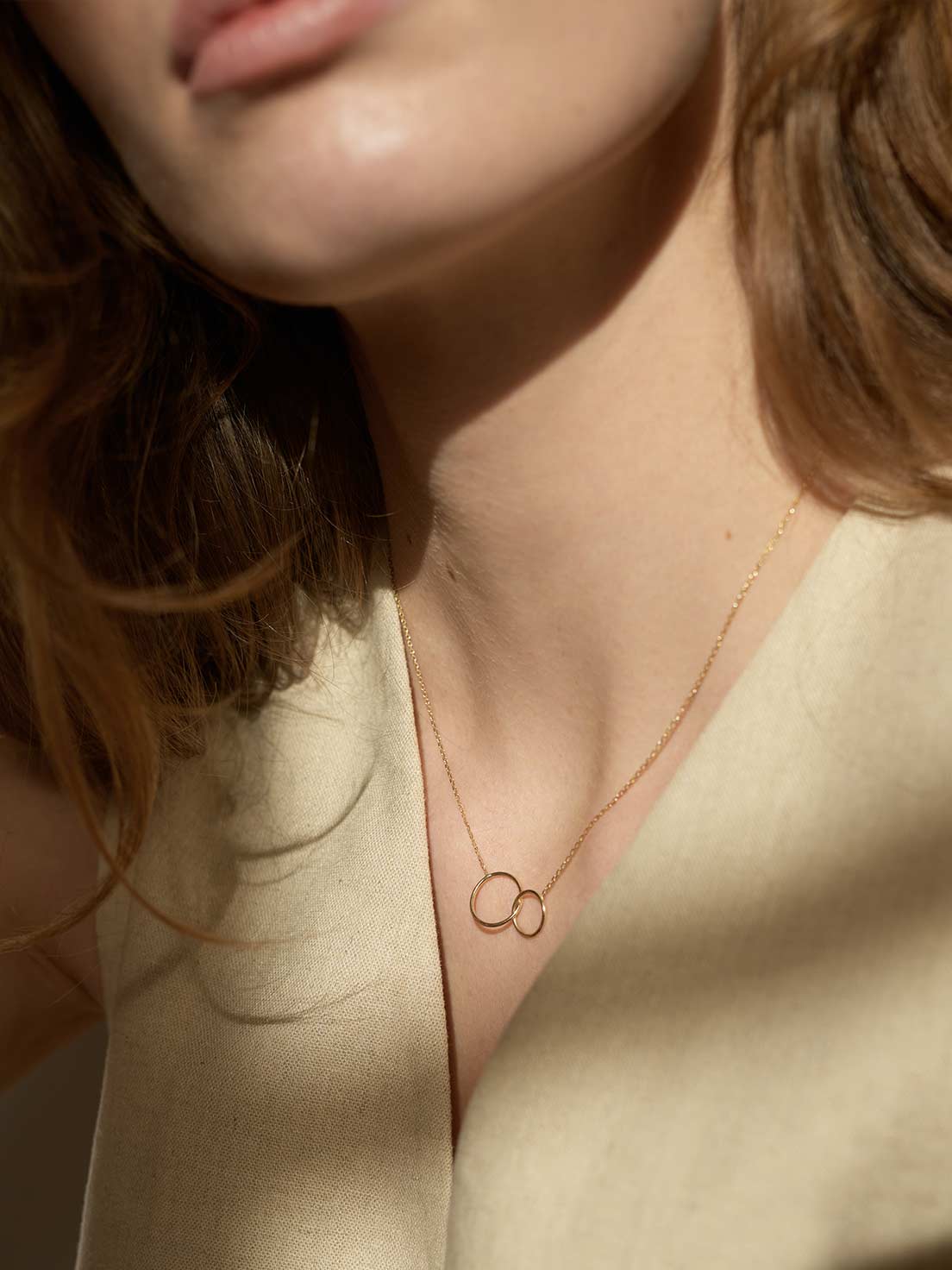 Double-Ring Halskette | 14k Echtgold - Image 3