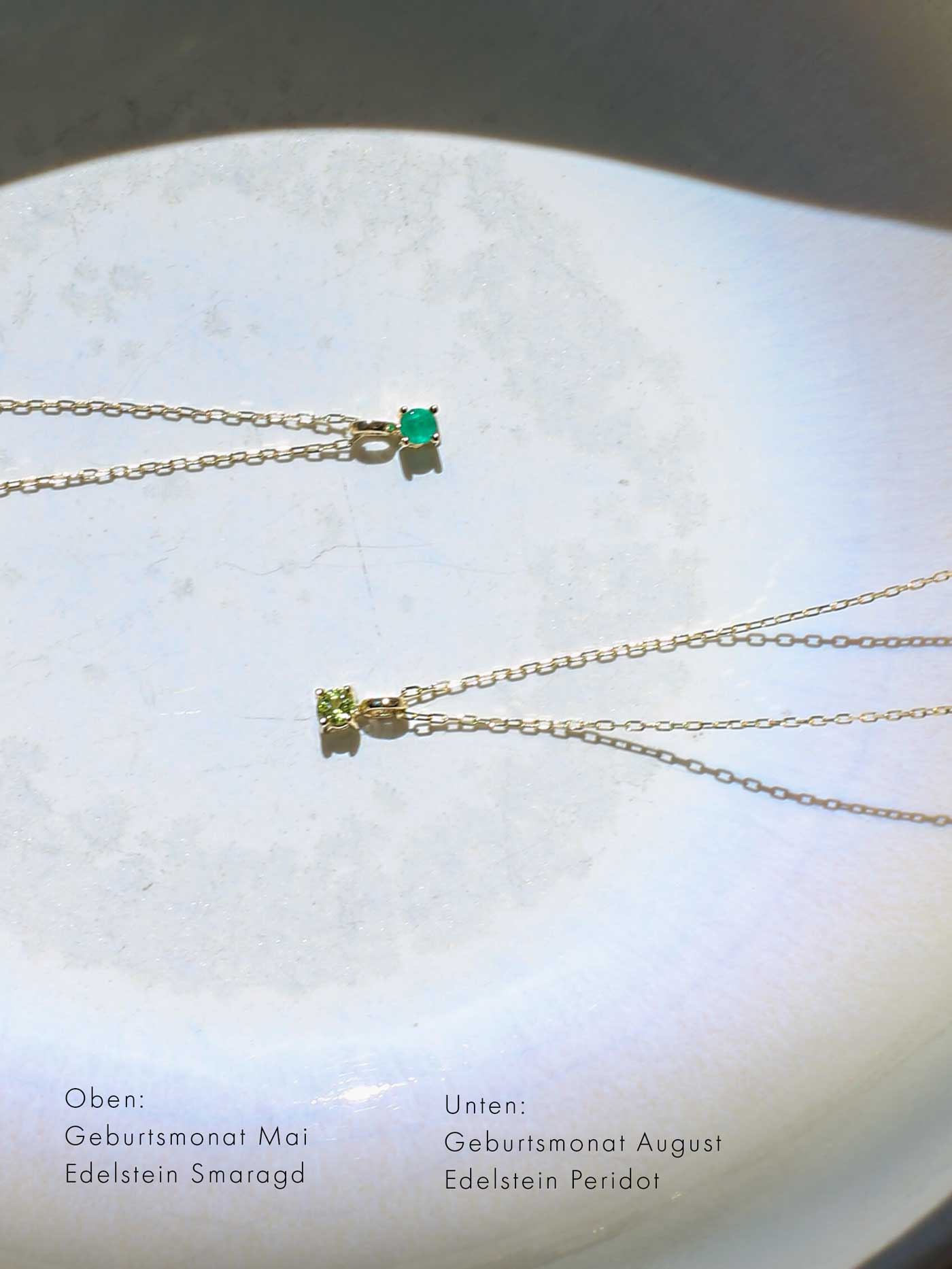 Birthstone Halskette August | 14k Echtgold & Peridot - Image 6