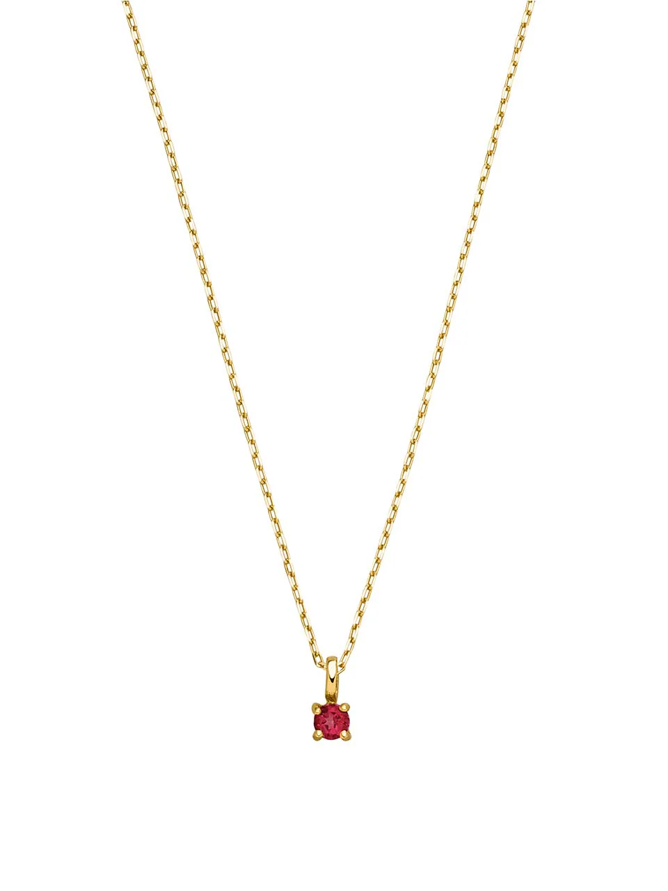 Birthstone Halskette Juli | 14k Echtgold & Rubin - Image 6