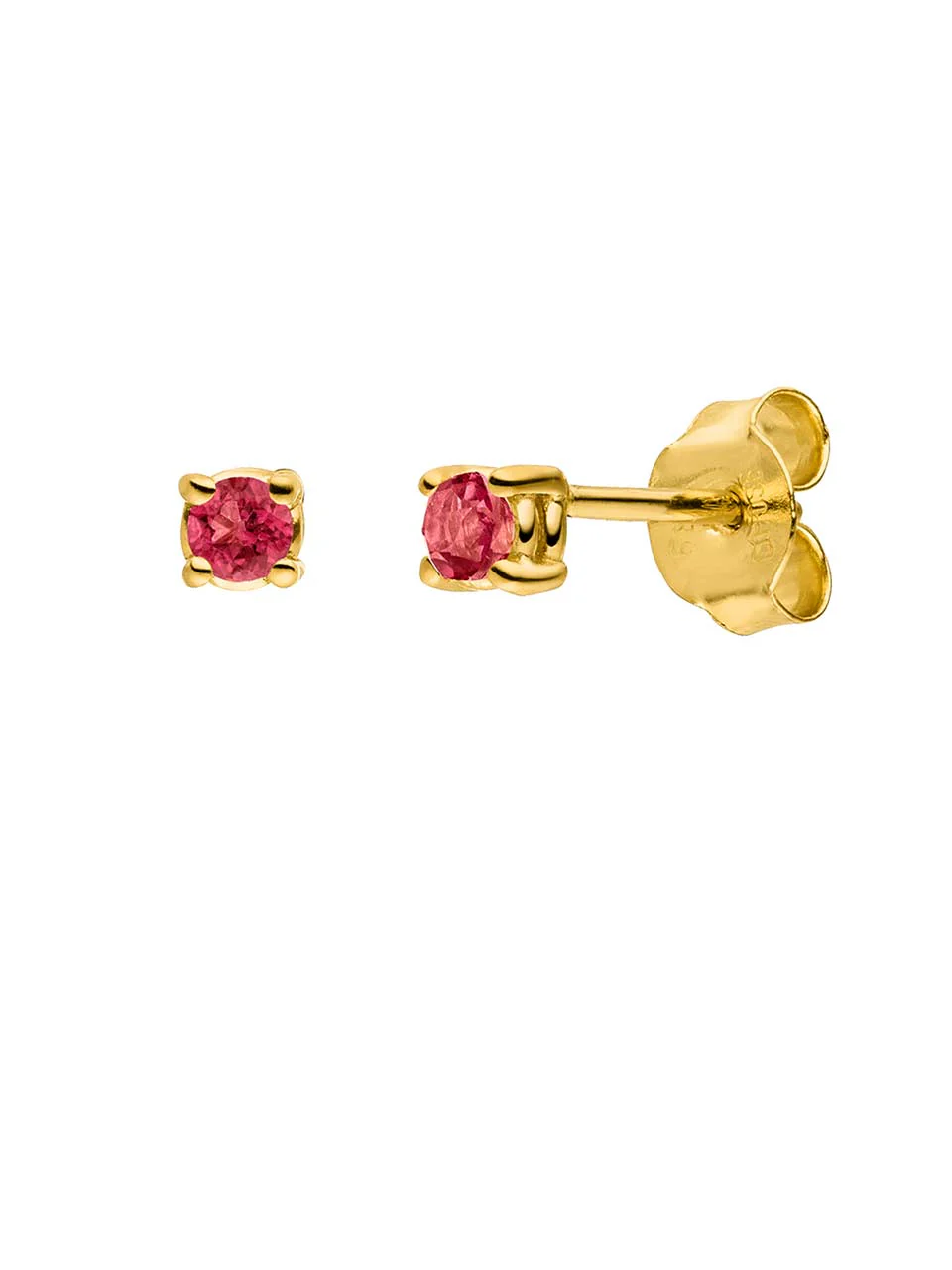 Birthstone Ohrringe Juli | 14k Echtgold & Rubin - Image 5