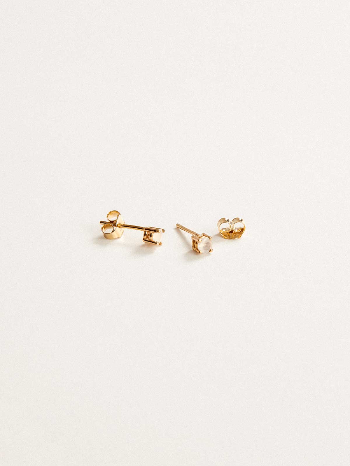 Birthstone Ohrringe Juni | 14k Echtgold & Mondstein - Image 3