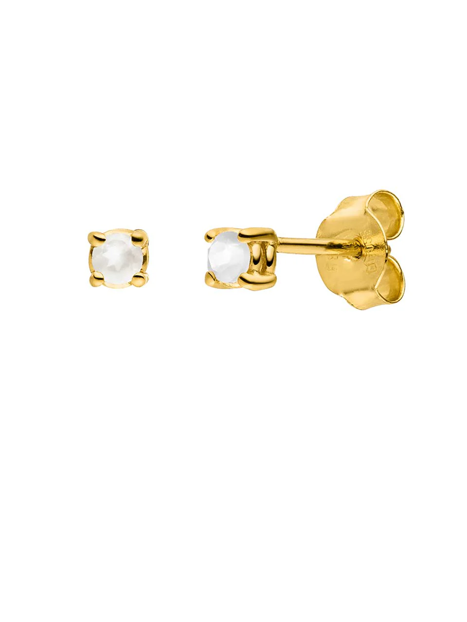 Birthstone Ohrringe Juni | 14k Echtgold & Mondstein - Image 6