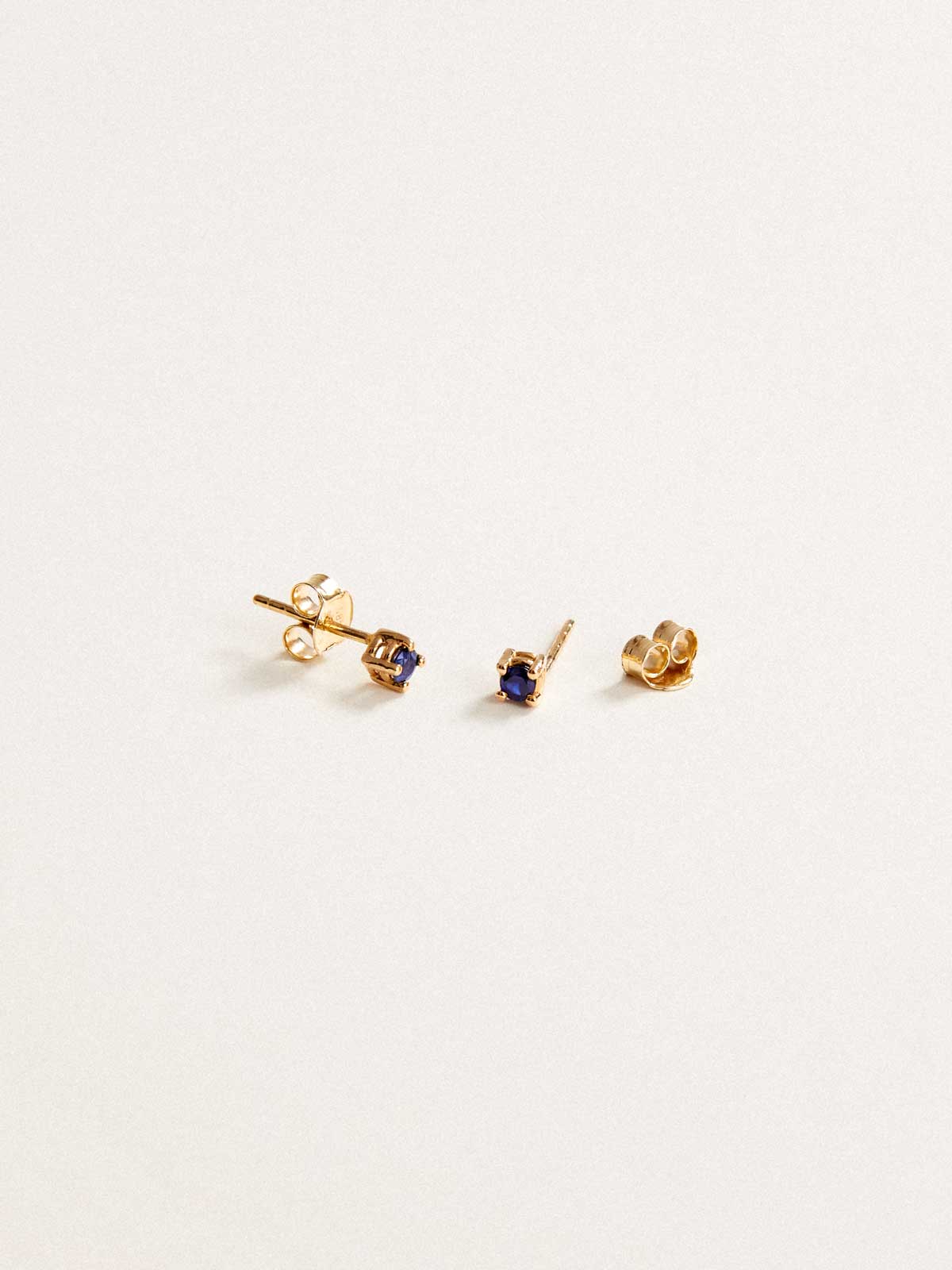 Birthstone Ohrringe September | 14k Echtgold & Saphir - Image 3
