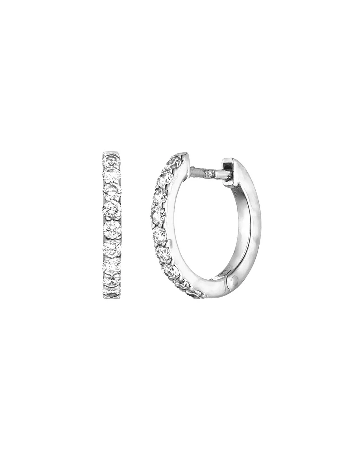 Mini Diamond Huggies - Image 9