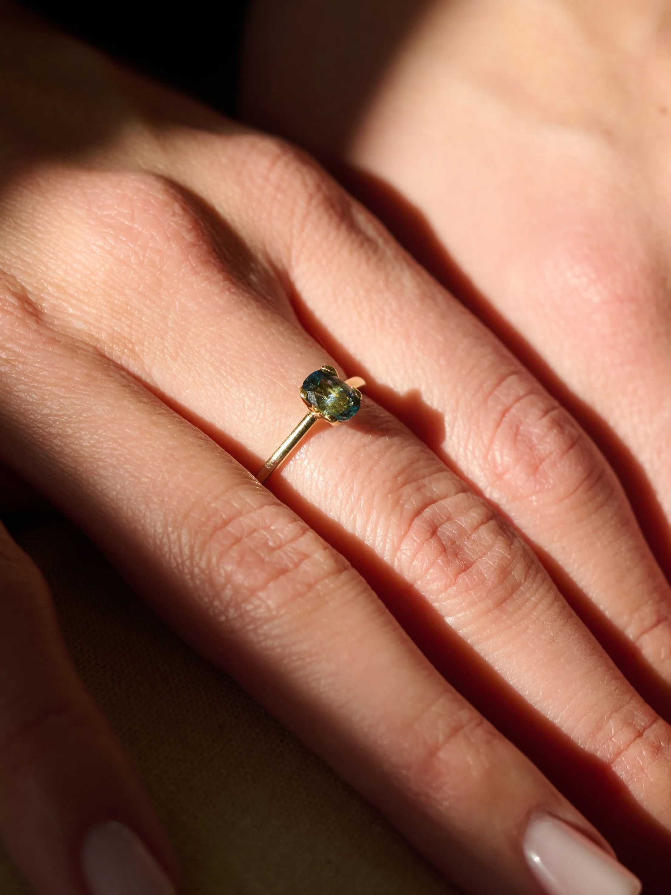 Ring Blossom | Saphir 1.05ct. Bi-Color | One-of-a-Kind - Image 3