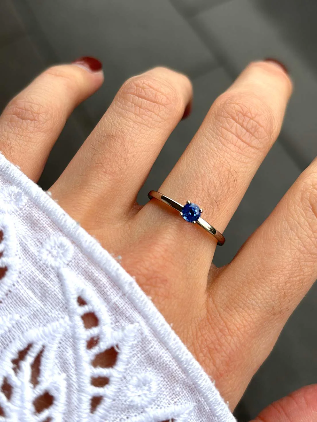 Ring Lia | Saphir Luminous Blue | ONE-OF-A-KIND - Image 4