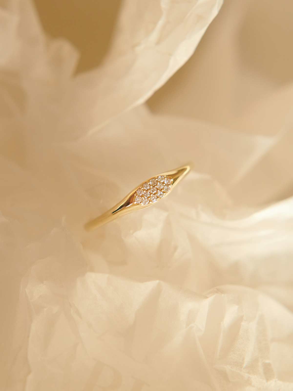 Signet Ring Becca | mit Pavé Diamantbesatz - Image 5