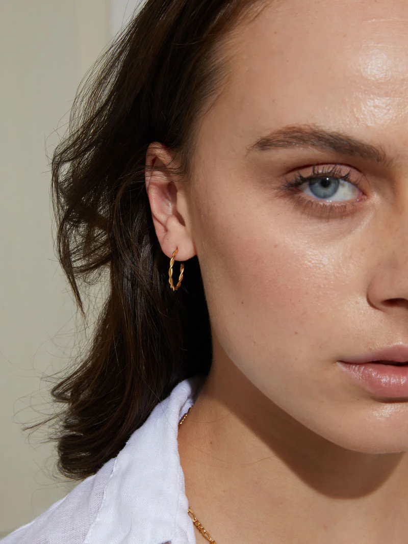 Twisted Hoop Earrings - Image 3